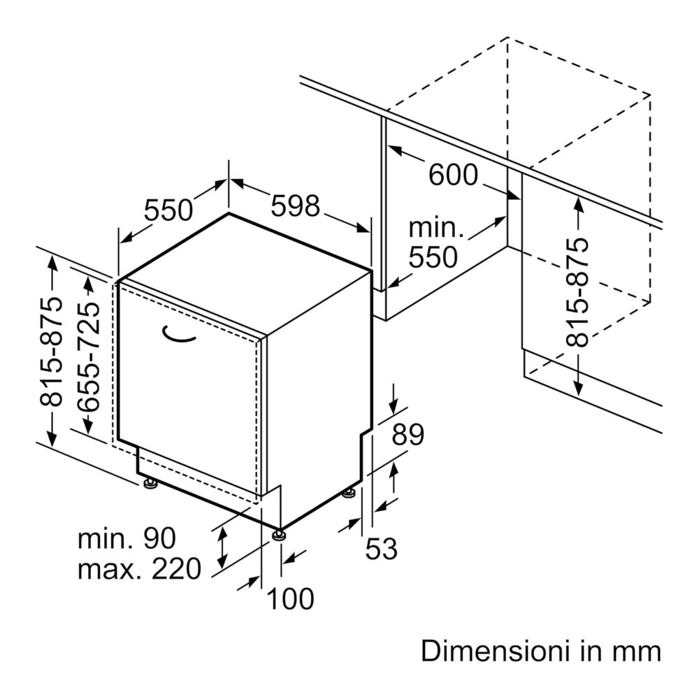 Alternative view of BOSCH SMV25EX02E LAVASTOVIGLIE